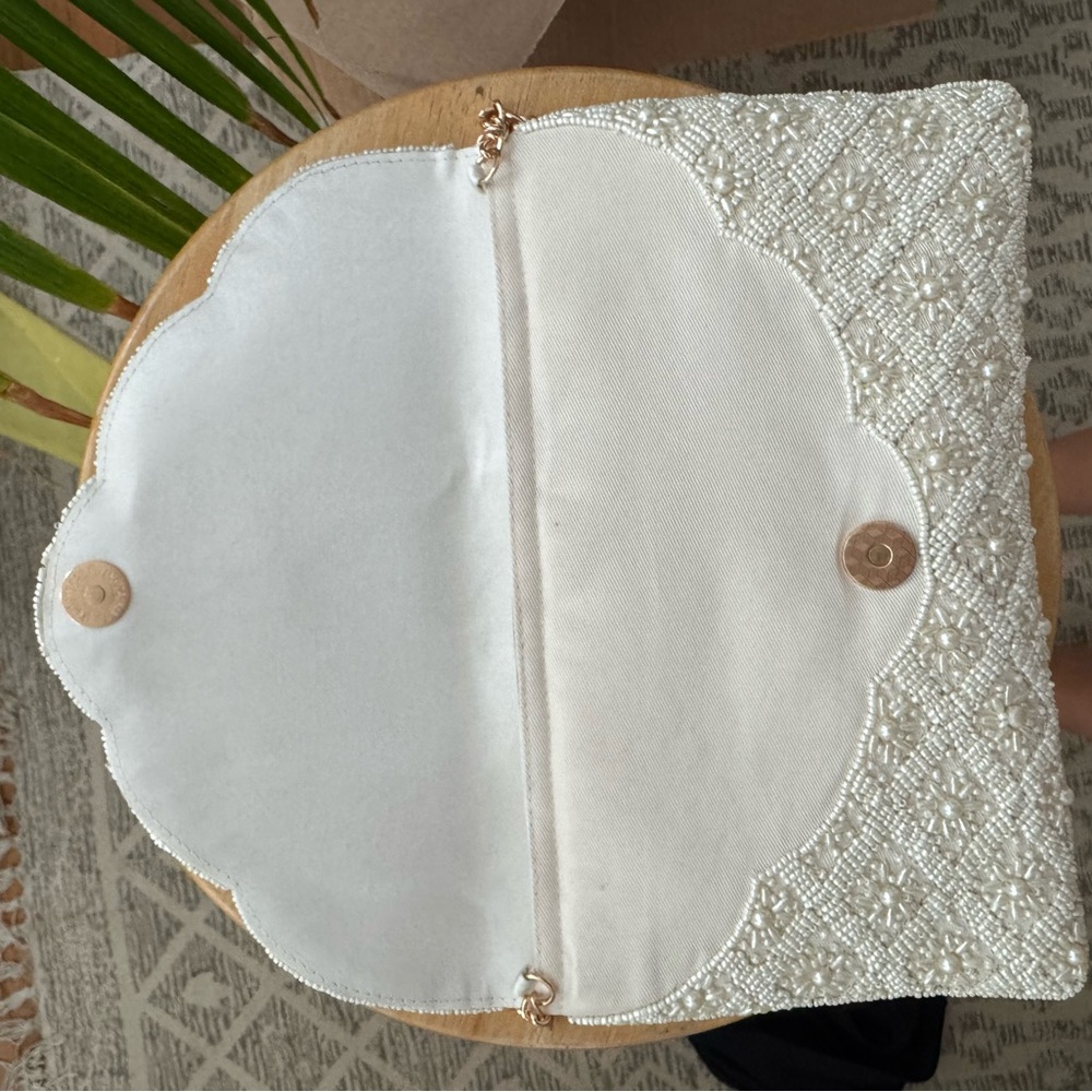 White Beaded Purse | Bridal Must-Have - Picture 4 of 5